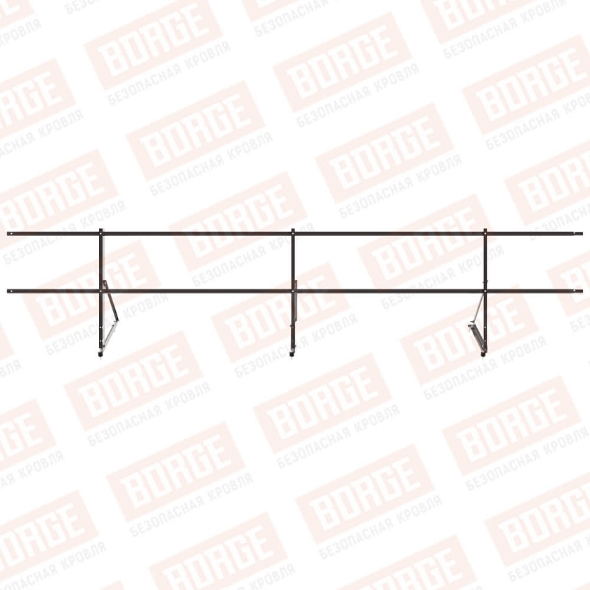 Ограждение декоративное NewLine H-60см, 3м, серо-коричневый (RR 32)
