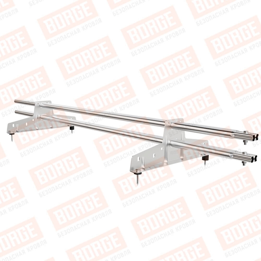 Снегозадержатель трубчатый BORGE 1,5м, 2 опоры, цинк