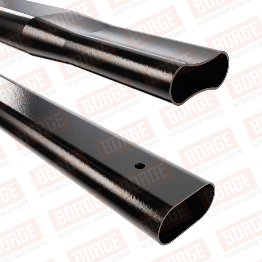 Труба снегозадержателя Русский Рубеж 40х20х1500, чёрный (RAL 9005)