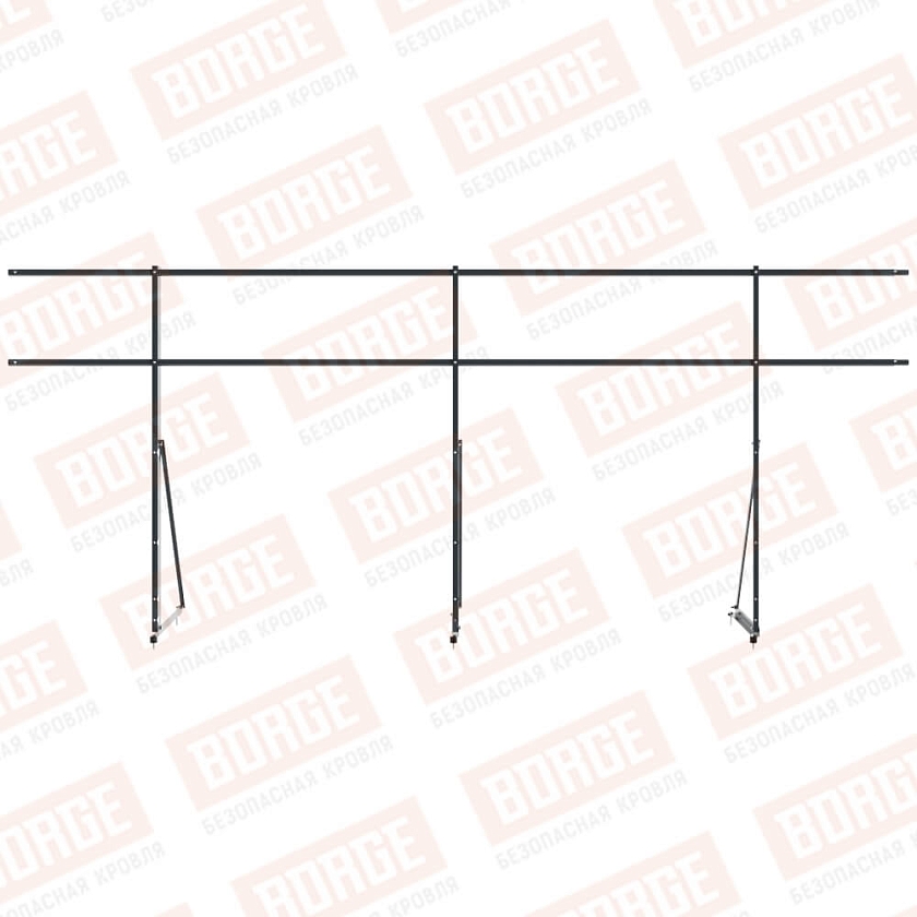 Ограждение декоративное NewLine H-120см, 3м, антрацитово-серый (RAL 7016)