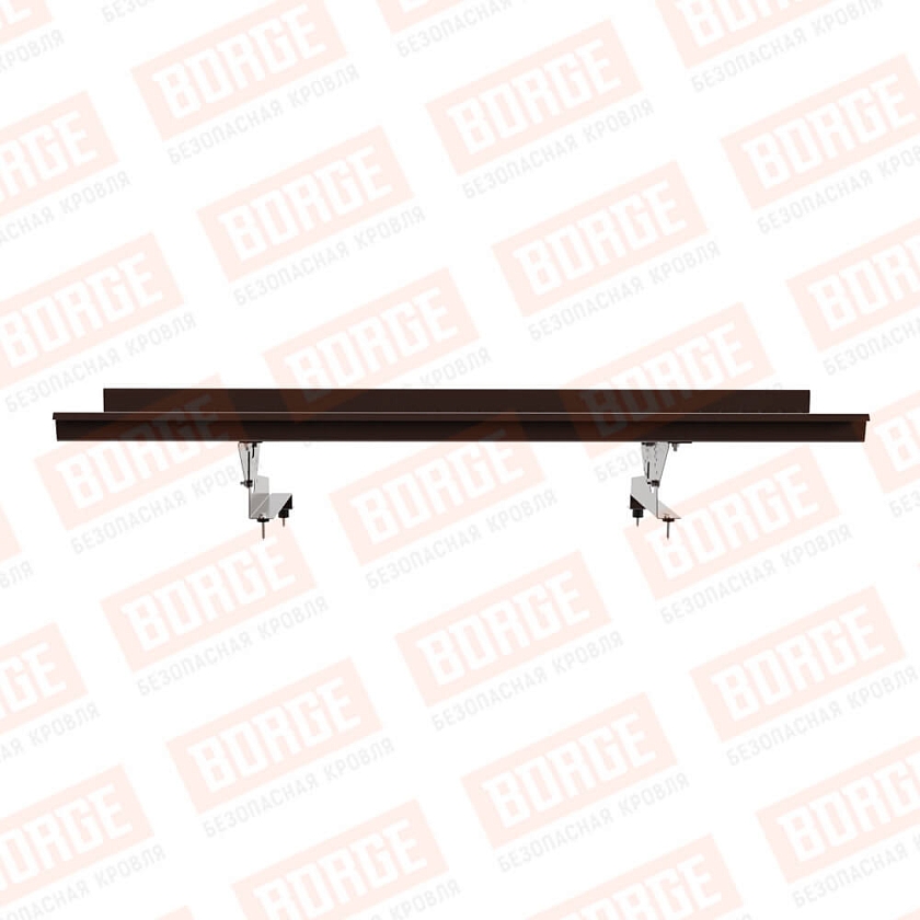 Мостик переходной BORGE 1,5м, для МЧ с высокой ступенькой, коричневый шоколад (RAL 8017), 350мм