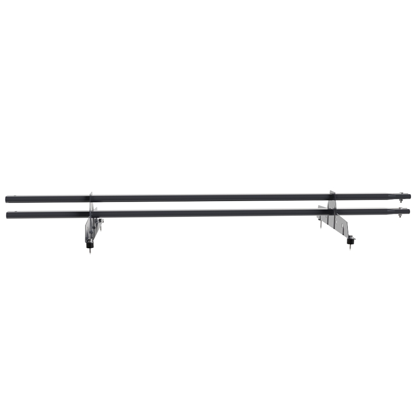 Снегозадержатель трубчатый Русский Рубеж 25х45мм, 1,5м, 2 опоры, серый графит (RAL 7024)