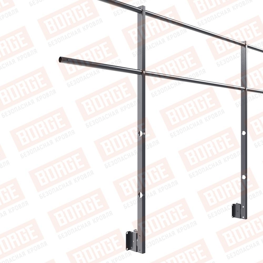 Ограждение парапетное NewLine H-120см, 3м, серый графит (RAL 7024)