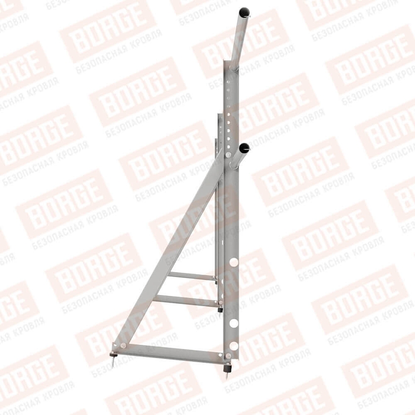 Ограждение кровельное Русский Рубеж H-90см, 3м, бело-алюминиевый (RAL 9006)