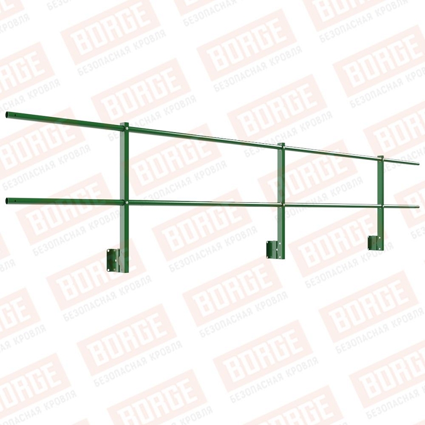 Ограждение парапетное NewLine H-60см, 3м, лиственно-зеленый (RAL 6002)