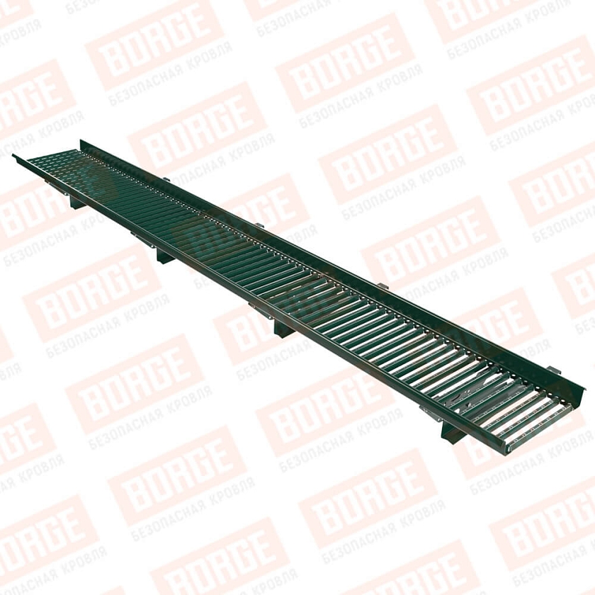 Мостик переходной BORGE 3м, для черепичной кровли, зеленый мох (RAL 6005)