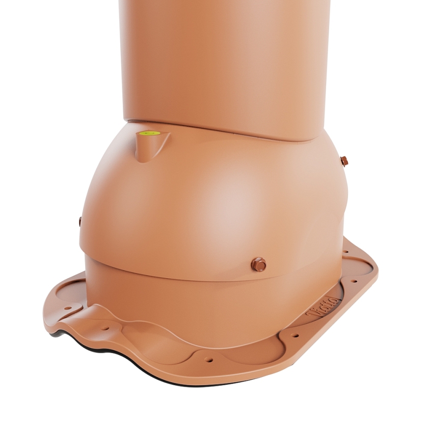 Роторная вентиляция Viotto, для МЧ Финнера, d-125мм, утепленная, терракотовый (RAL 8004)