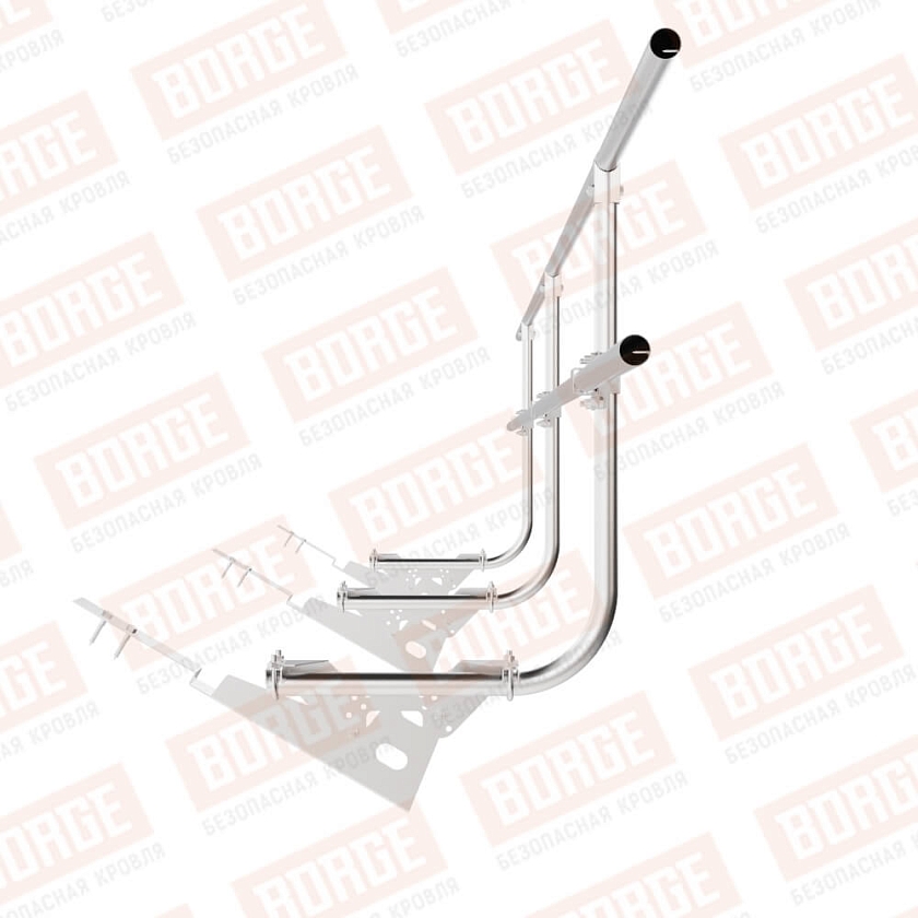 Ограждение кровельное BORGE H-90см, 3м , для композитной черепицы, цинк