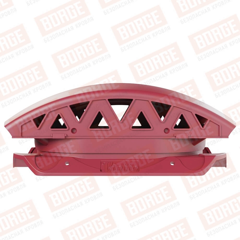 Вентилятор подкровельный Viotto, для профнастила С20, красное вино (RAL 3005). Черепаха