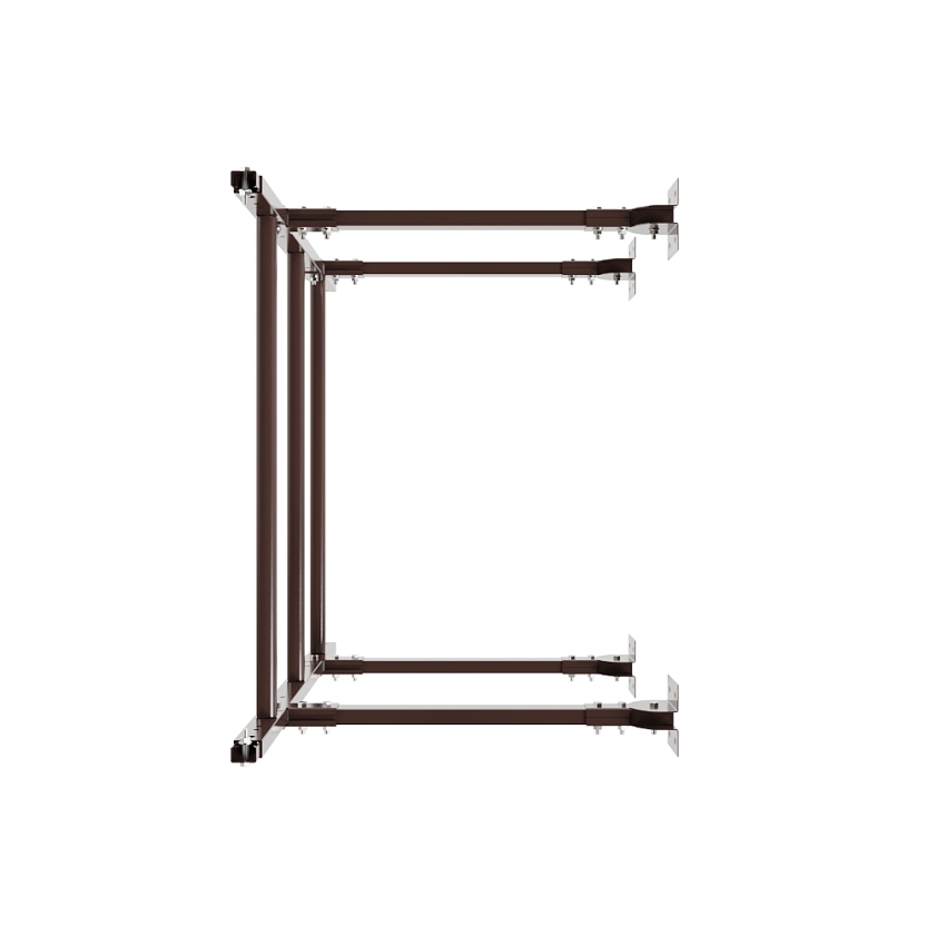 Лестница пожарная П1-1 BORGE, Н-1м, W-0.8м, оцинк., коричневый шоколад (RAL 8017)