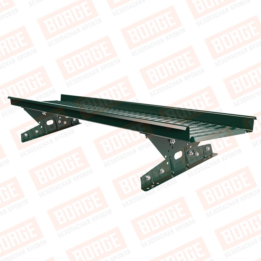 Мостик переходной BORGE 1,5м, для фальцевой кровли, зеленый мох (RAL 6005)