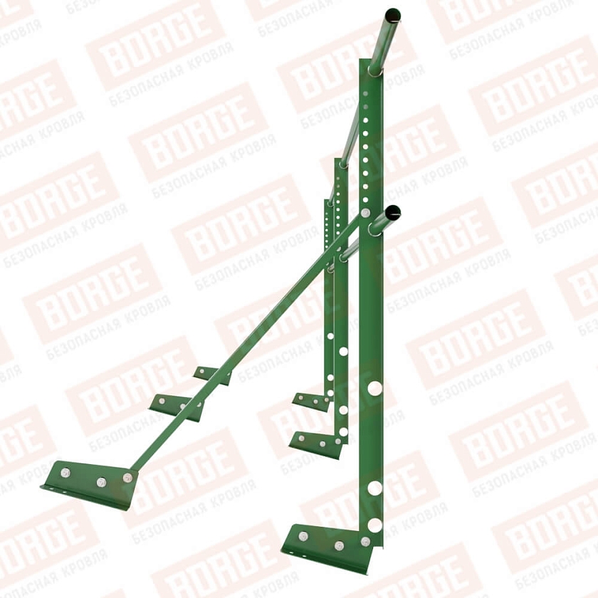 Ограждение декоративное NewLine H-90см, 3м, для фальцевой кровли, лиственно-зеленый (RAL 6002)