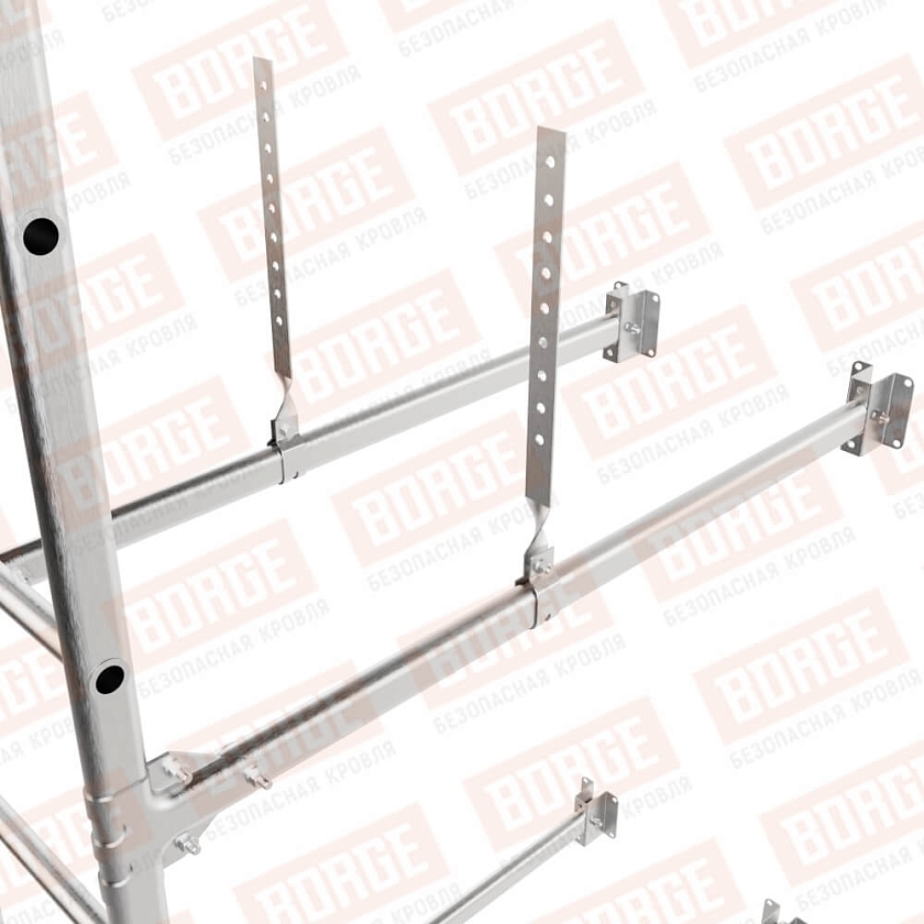 Комплект лестница фасадная BORGE (верхняя секция), 2,7м, цинк