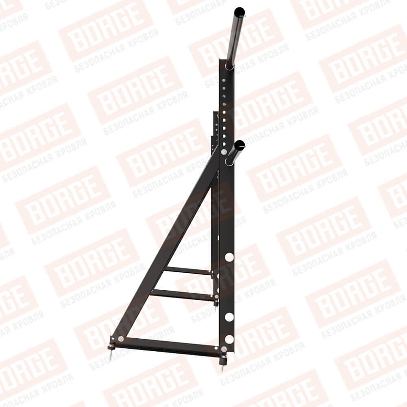 Ограждение кровельное Русский Рубеж H-90см, 3м, чёрный (RAL 9005)