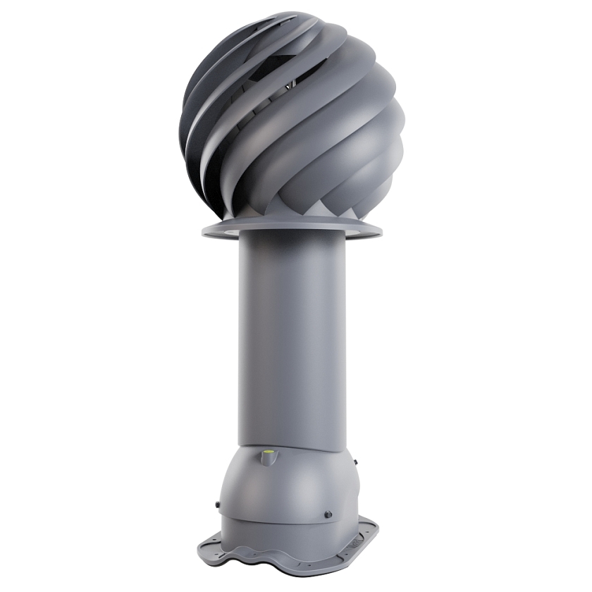 Роторная вентиляция Viotto, для МЧ Финнера, d-125мм, утепленная, серый графит (RAL 7024)