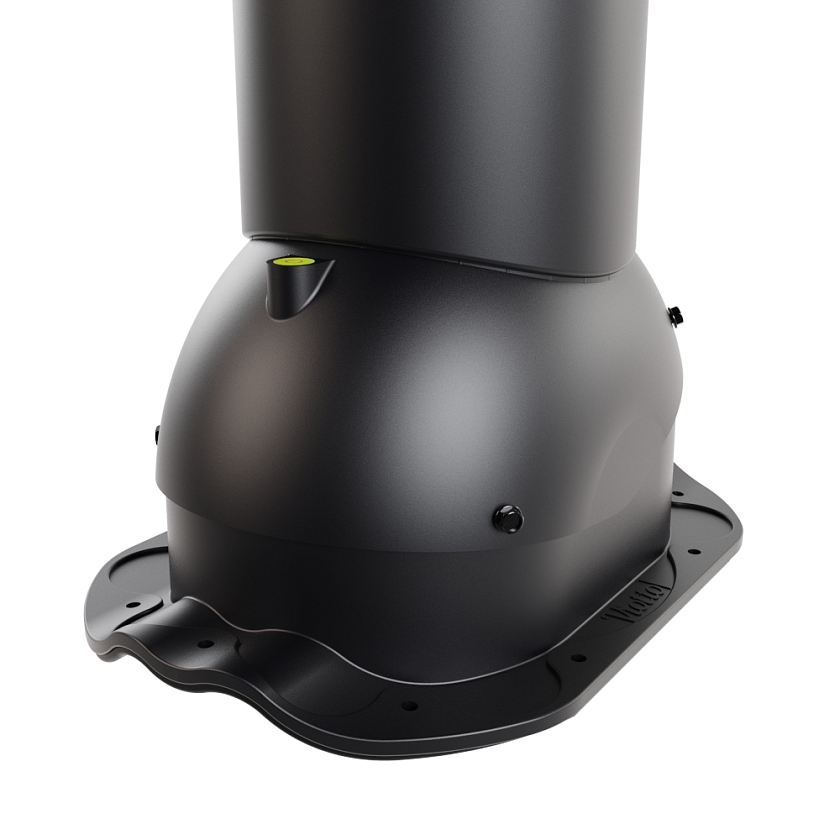 Роторная вентиляция Viotto, для МЧ Финнера, d-125мм, утепленная, чёрный (RAL 9005)