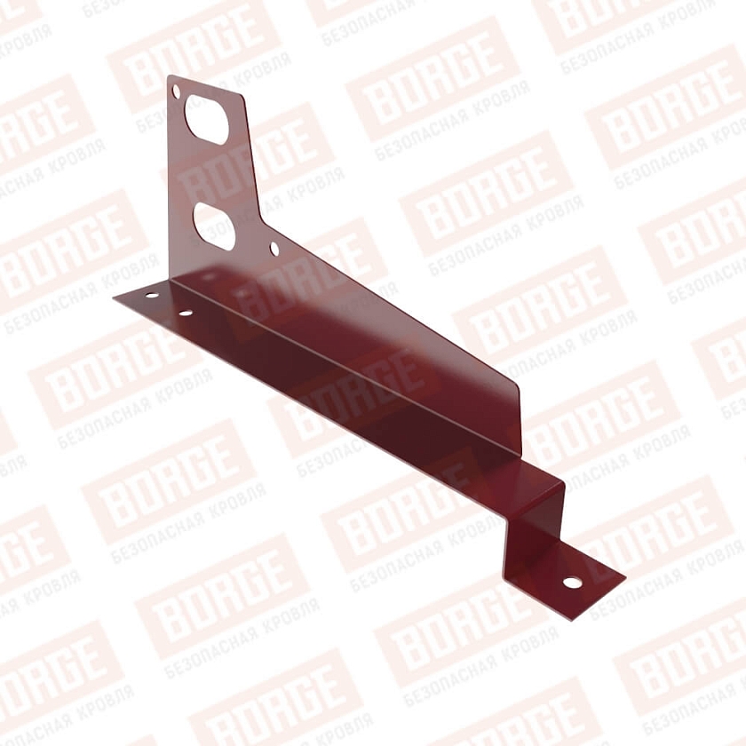 Универсальный кронштейн Русский Рубеж, оцинк., для МЧ с выс. ступен., красное вино (RAL 3005), 350мм
