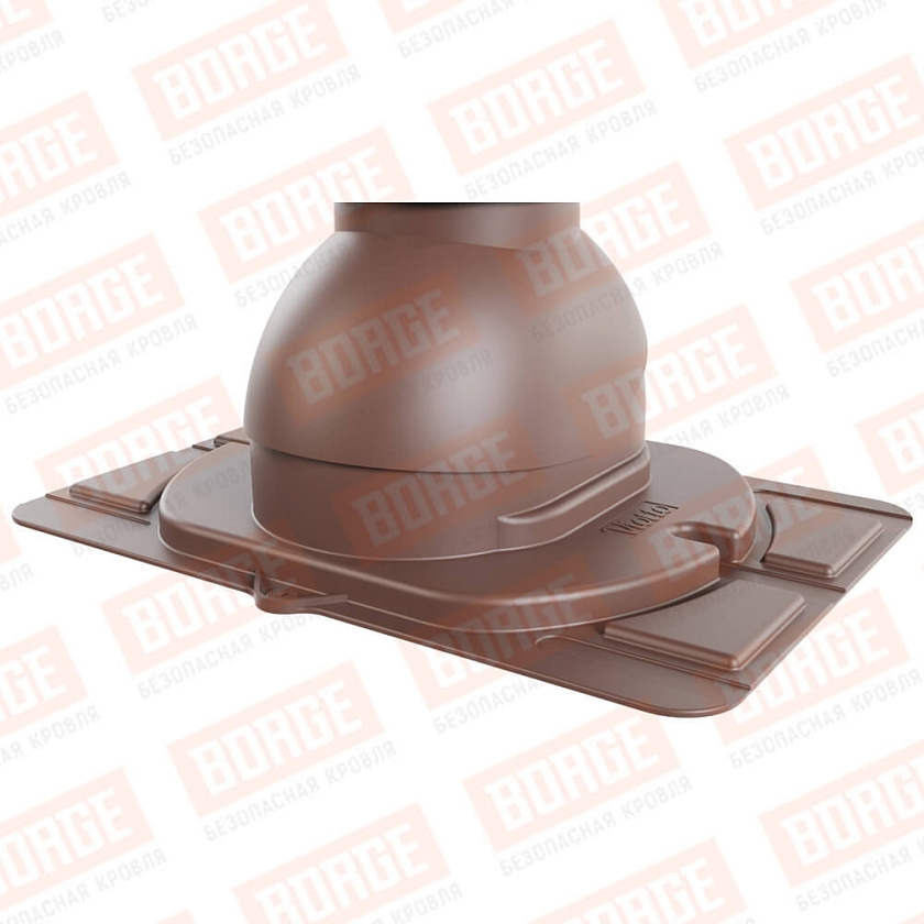 Выход вентиляции канализации Viotto с универсальным проходным элементом, коричневый шоколад (RAL 8017)