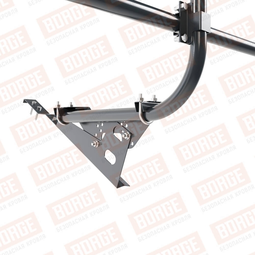 Ограждение кровельное BORGE H-60см, 3м, для черепичной кровли, антрацитово-серый (RAL 7016)