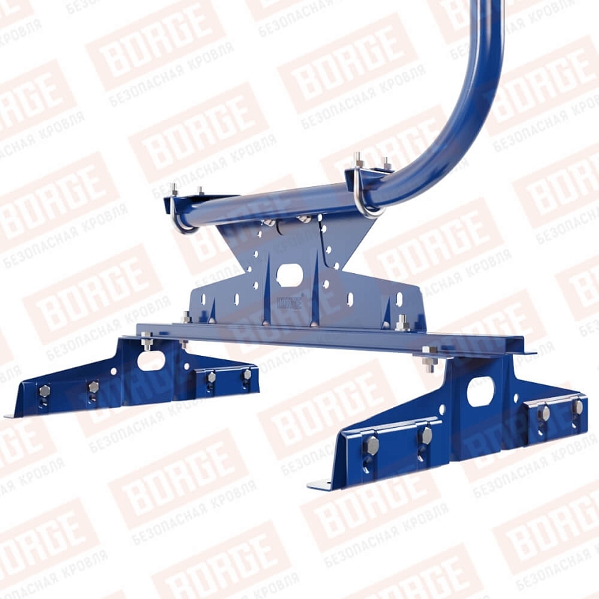 Ограждение кровельное BORGE H-120см, 3м, для  параллельного фальца, сигнально-синий (RAL 5005)