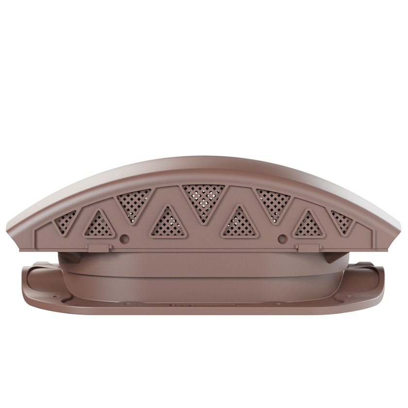 Вентилятор подкровельный Viotto, для МЧ Финнера, коричневый шоколад (RAL 8017). Черепаха