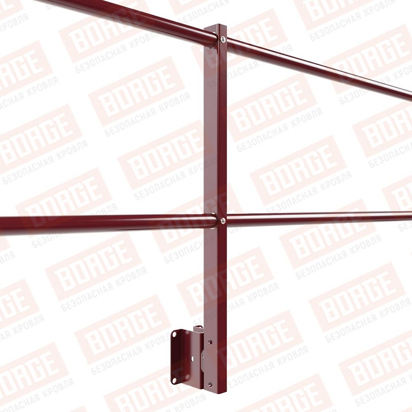 Ограждение парапетное NewLine H-60см, 3м, красное вино (RAL 3005)