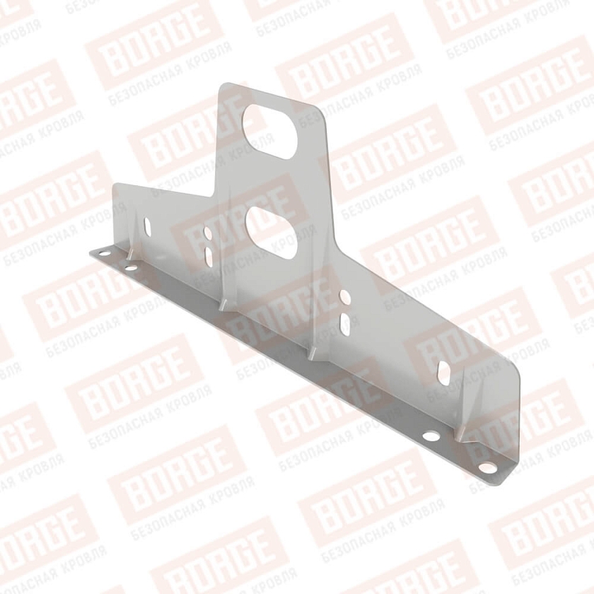 Универсальный кронштейн Русский Рубеж 25х45мм, оцинк., бело-алюминиевый (RAL 9006)