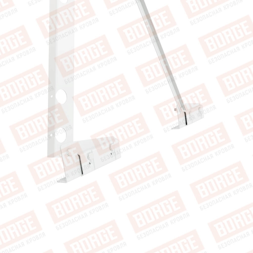 Ограждение декоративное NewLine H-90см, 3м, для фальцевой кровли, сигнально-белый (RAL 9003)