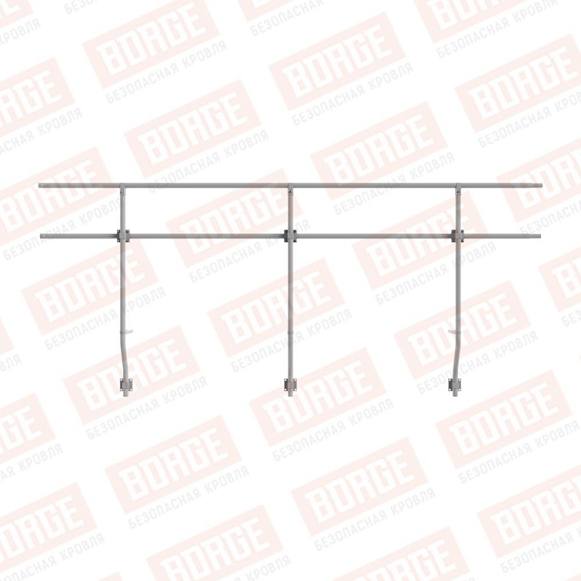 Ограждение парапетное BORGE H-90см, 3м, сигнально-серый (RAL 7004)