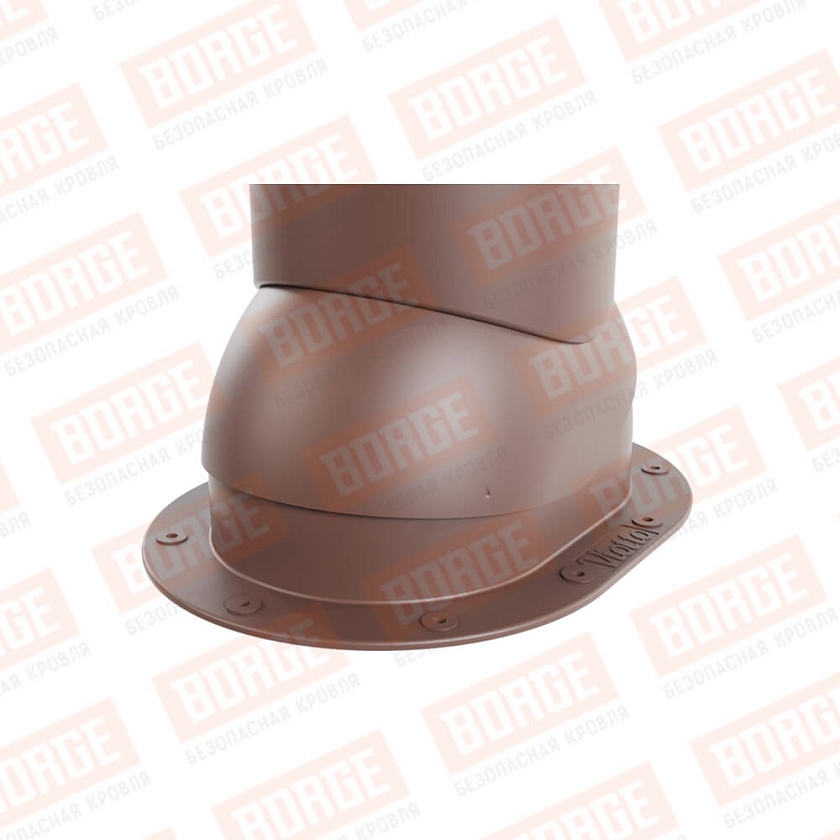 Роторная вентиляция Viotto, для готовой мягкой и фальцевой кровли, d-125мм, утепленная, коричневый шоколад (RAL 8017)