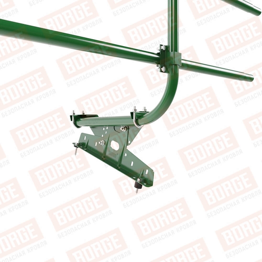 Ограждение кровельное BORGE H-60см, 3м, лиственно-зеленый (RAL 6002)