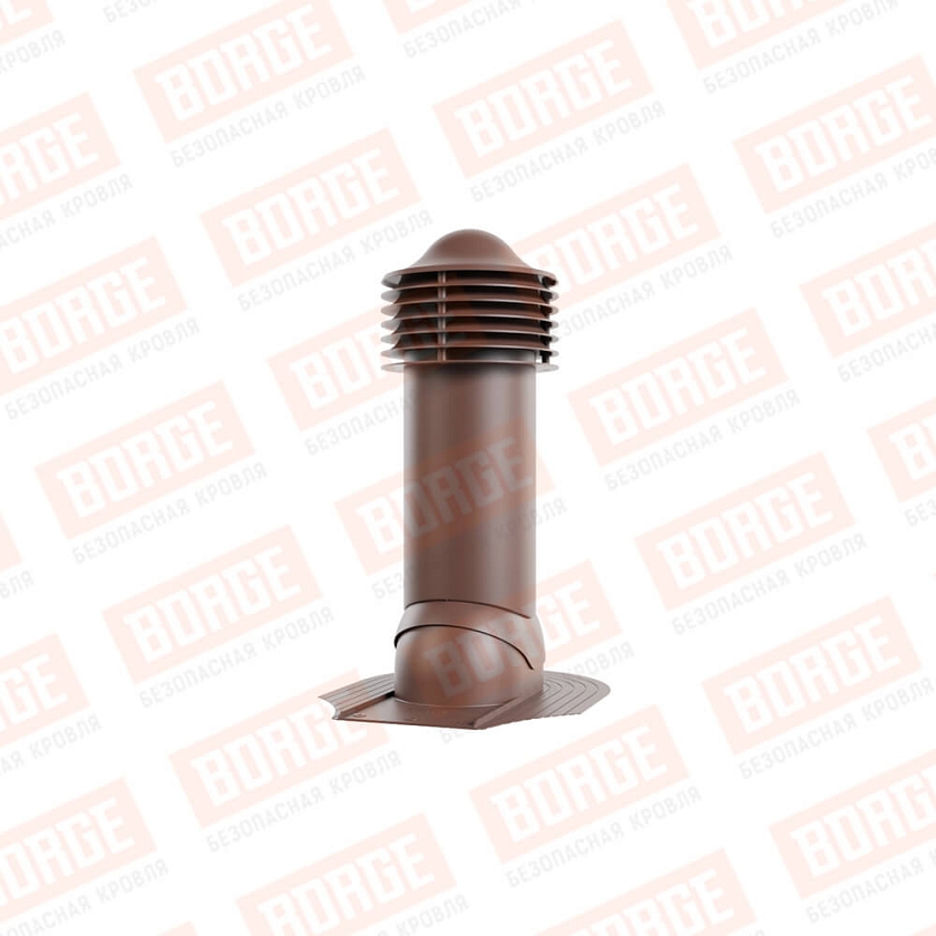 Труба вентиляционная Viotto, для мягкой кровли при монтаже, d-125мм, неутепленная, коричневый шоколад (RAL 8017)