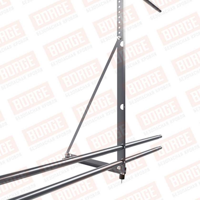 Ограждение декоративное NewLine H-120см, 3м, серый графит (RAL 7024), с двумя доп. трубами