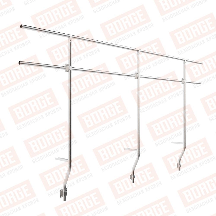 Ограждение парапетное BORGE, H-120см, 3 метра, цинк