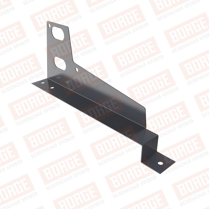 Универсальный кронштейн Русский Рубеж, оцинк., для МЧ с выс. ступен., серый графит (RAL 7024), 350мм