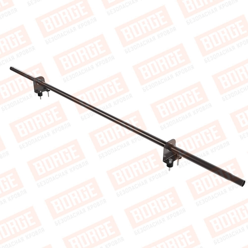 Снегозадержатель однотрубчатый NewLine 1,5м, D-25мм, 2 опоры, серо-коричневый (RR 32)