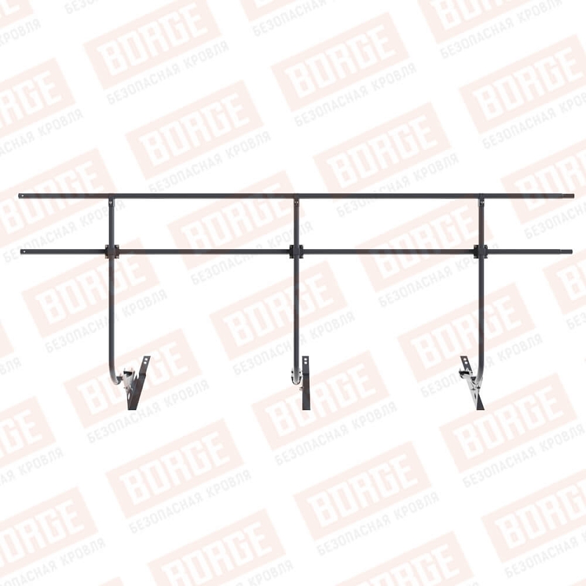 Ограждение кровельное BORGE H-120см, 3м, для композитной черепицы, серый графит (RAL 7024)
