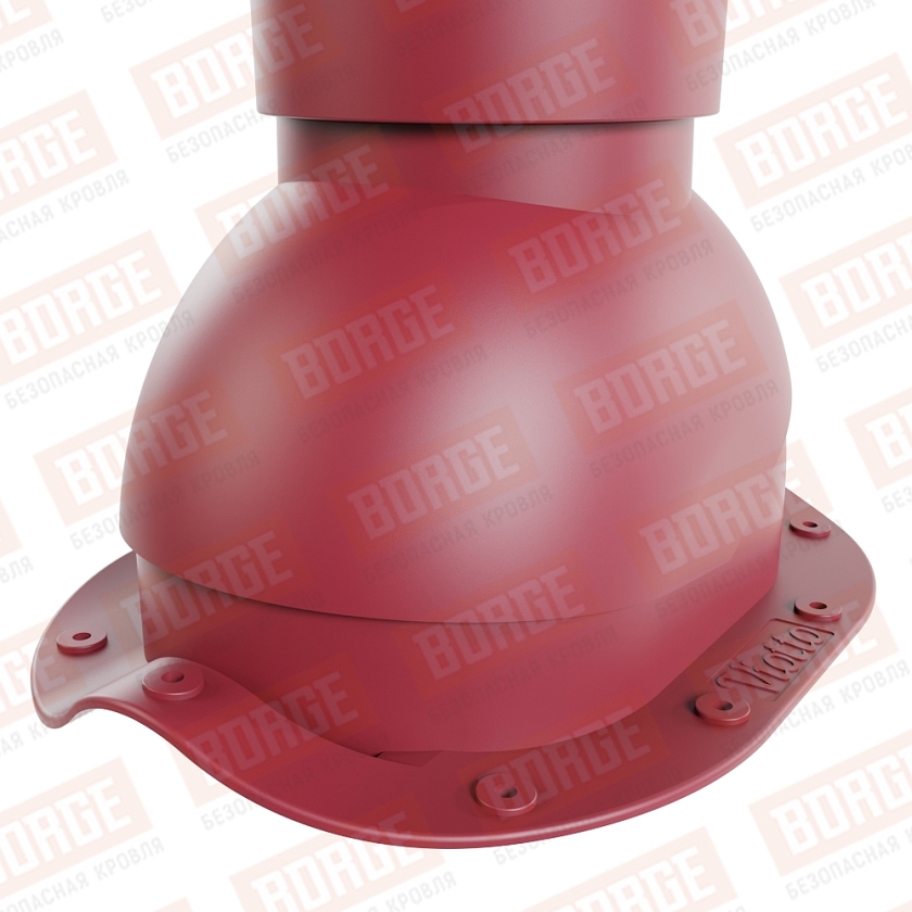 Роторная вентиляция Viotto, для МЧ Монтеррей, d-110мм, h-550мм, утепленная, красное вино (RAL 3005)