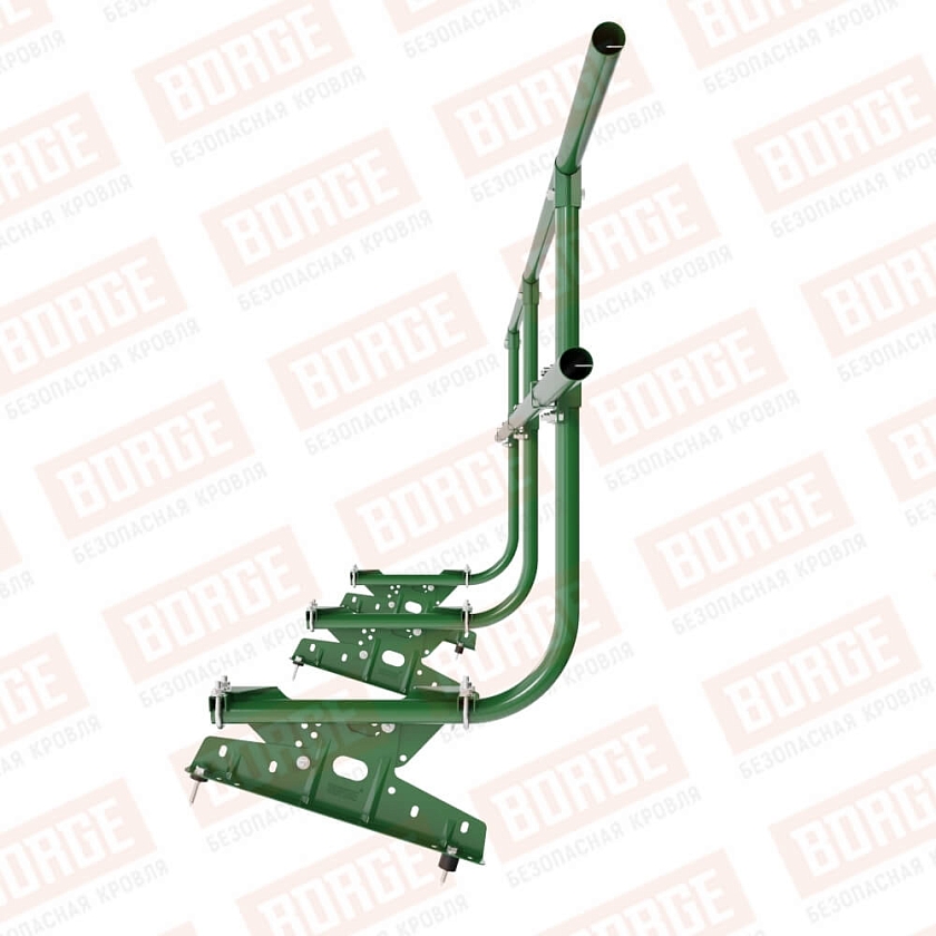 Ограждение кровельное BORGE H-90см, 3м, лиственно-зеленый (RAL 6002)