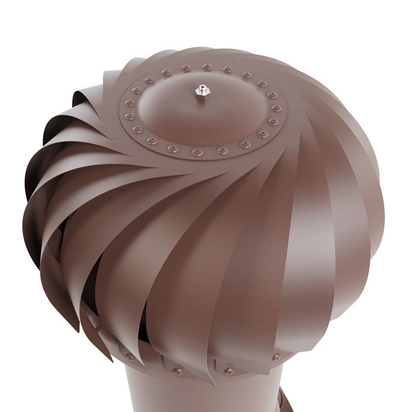 Роторная вентиляция Viotto, для МЧ Финнера, d-150мм, неутепленная, коричневый шоколад (RAL 8017)