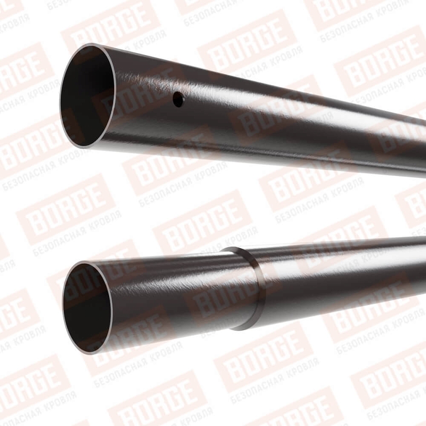 Труба NewLine D-25мм, 1,5м, серо-коричневый (RAL 8019)