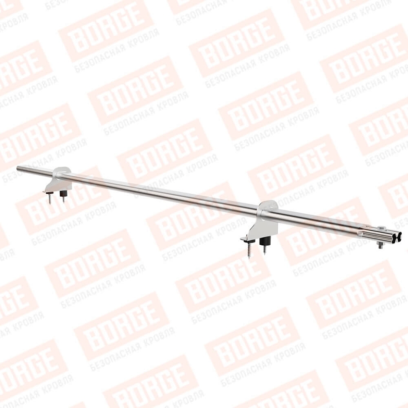 Снегозадержатель однотрубчатый BORGE 1,5м, 2 опоры, цинк