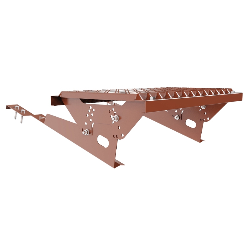 Ступень кровельная BORGE, для черепичной кровли, терракотовый (RAL 8004)