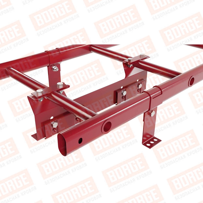 Комплект лестница кровельная NewLine 1,8м, для фальцевой кровли, рубиново-красный (RAL 3003)