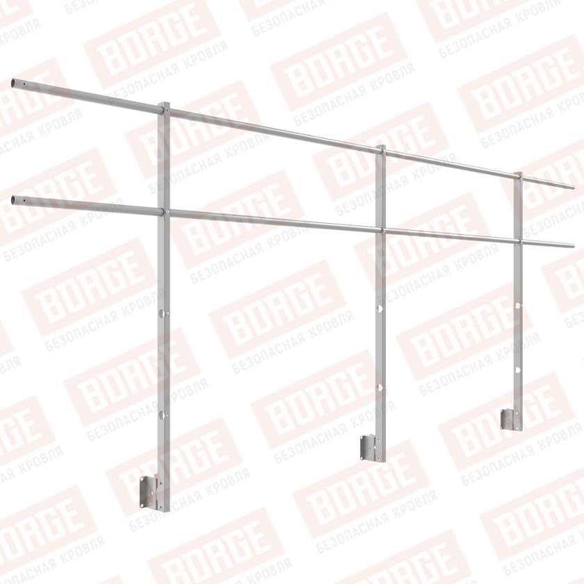 Ограждение парапетное NewLine H-120см, 3м, сигнально-серый (RAL 7004)