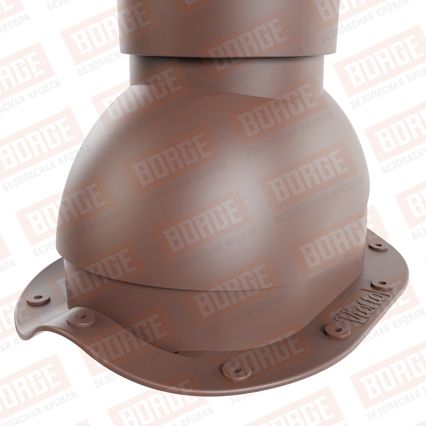 Роторная вентиляция Viotto, для МЧ Монтеррей, d-110мм, h-550мм, утепленная, коричневый шоколад (RAL 8017)