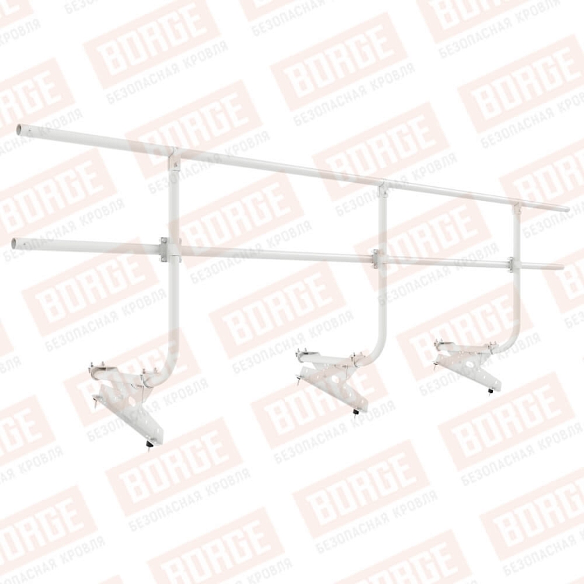 Ограждение кровельное BORGE H-90см, 3м, сигнально-белый (RAL 9003)