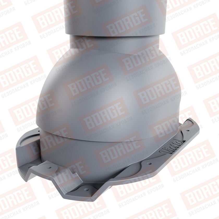 Труба вентиляционная Viotto, для профнастила С21, d-110мм, h-550мм, неутепленная, серый графит (RAL 7024)