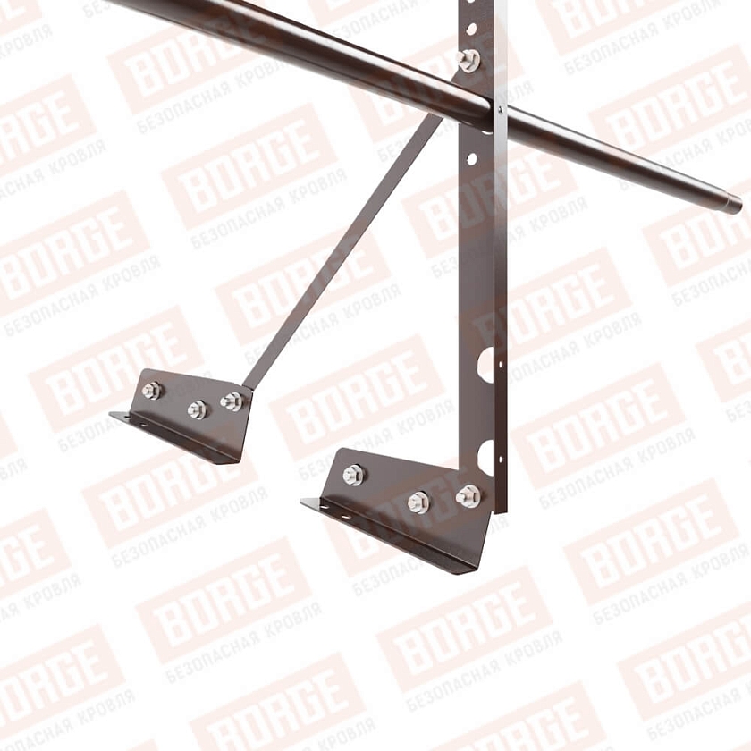 Ограждение декоративное NewLine H-60см, 3м, для фальцевой кровли, коричневый шоколад (RAL 8017)