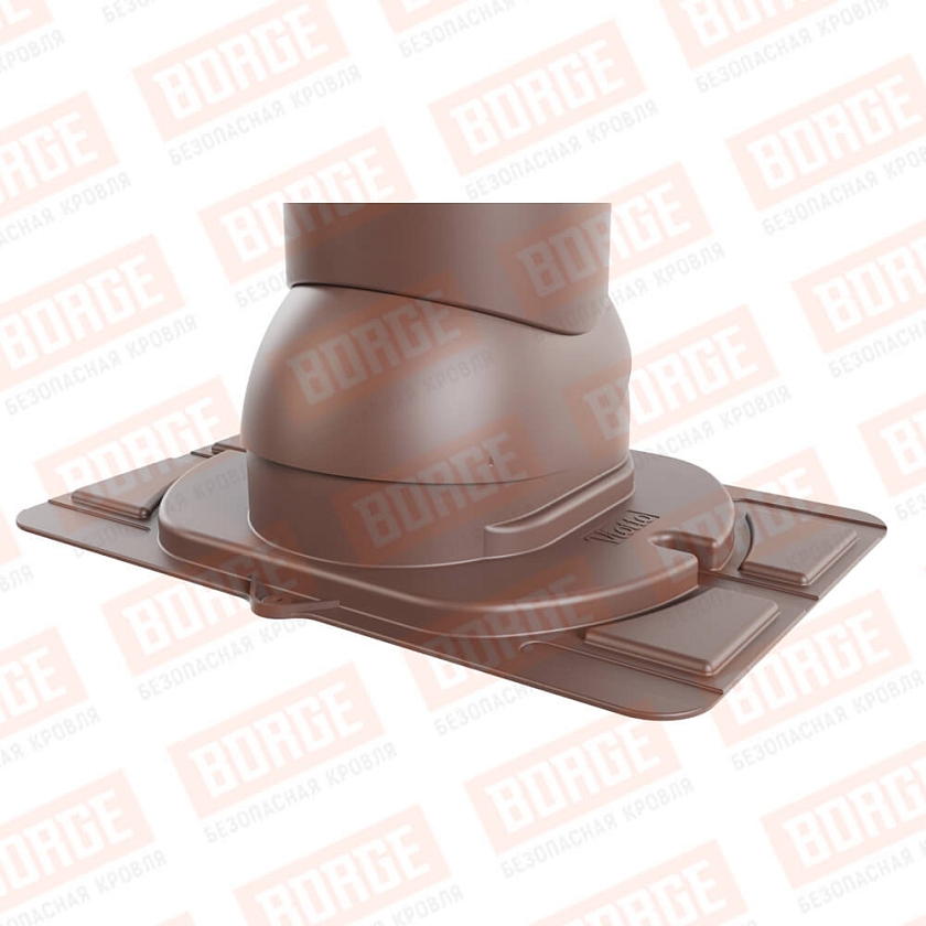 Роторная вентиляция Viotto с универсальным проходным элементом, d-125мм, неутепленная, коричневый шоколад (RAL 8017)